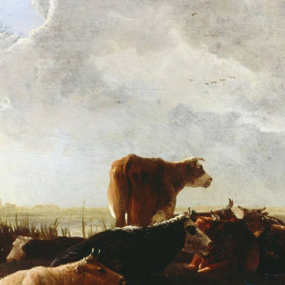 Bestiame Vicino A Un Fiume 2 Aelbert Cuyp acu9 quadro stampato su tela