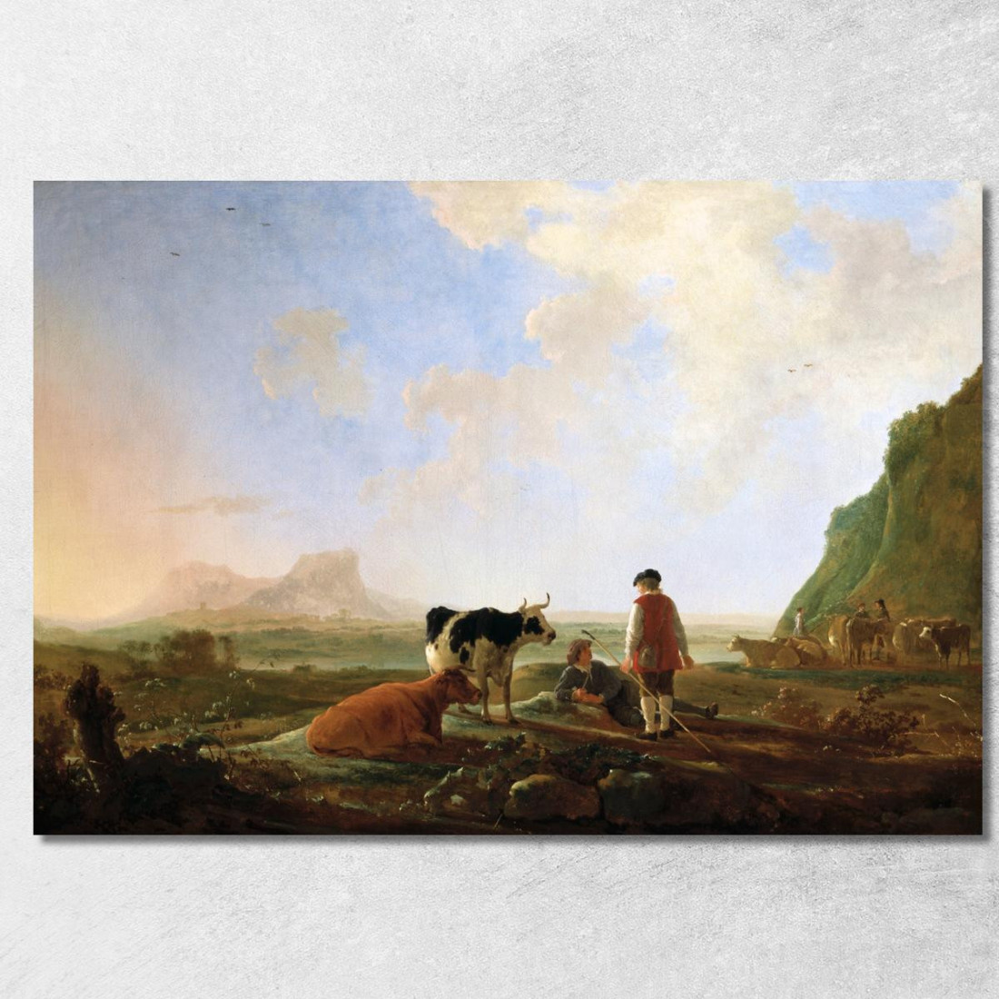 Mandriani Con Mucche Aelbert Cuyp acu17 quadro stampato su tela Mandriani Con Mucche Aelbert Cuyp acu17 quadro stampato su tela