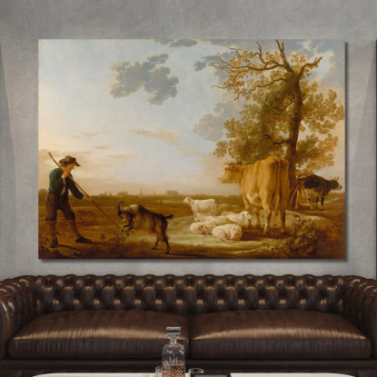 Paesaggio Con Bestiame Aelbert Cuyp acu20 quadro stampato su tela