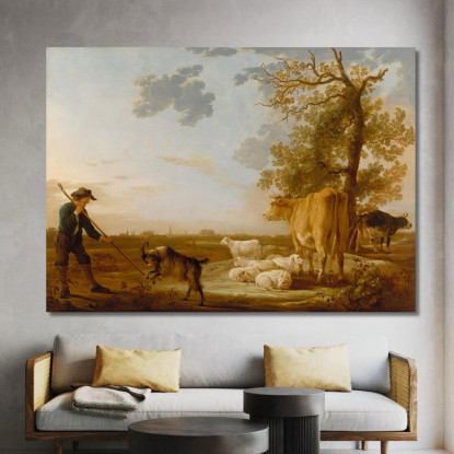 Paesaggio Con Bestiame Aelbert Cuyp acu20 quadro stampato su tela