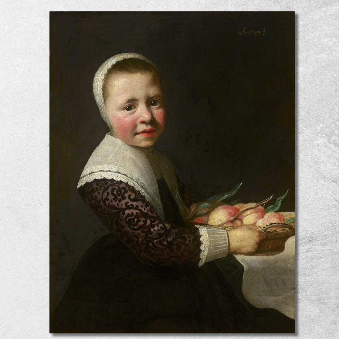 Ritratto Di Una Ragazza Con Pesche Aelbert Cuyp acu35 quadro stampato su tela Ritratto Di Una Ragazza Con Pesche Aelbert Cuyp acu35 quadro stampato su tela