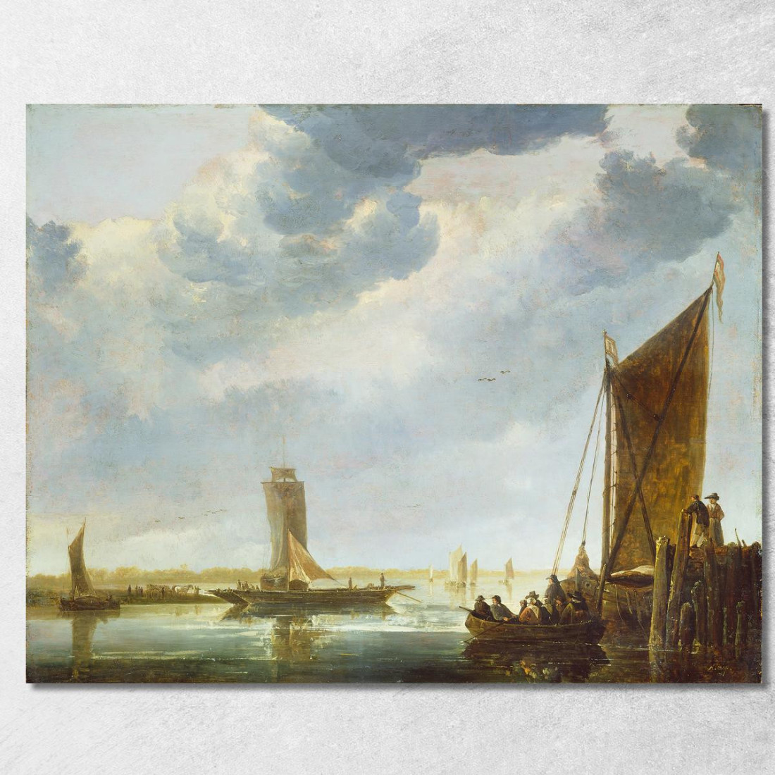 Il Traghetto Aelbert Cuyp acu47 quadro stampato su tela Il Traghetto Aelbert Cuyp acu47 quadro stampato su tela