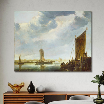 Il Traghetto Aelbert Cuyp acu47 quadro stampato su tela