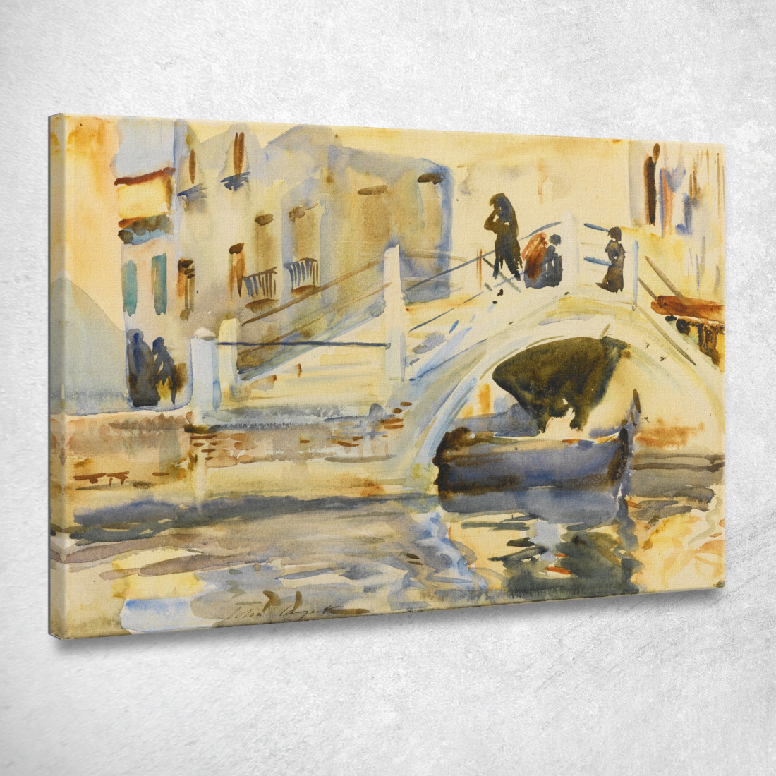 Ponte Di Venezia Con Figure John Singer Sargent jss360 quadro stampato su tela Ponte Di Venezia Con Figure John Singer Sargent jss360 quadro stampato su tela