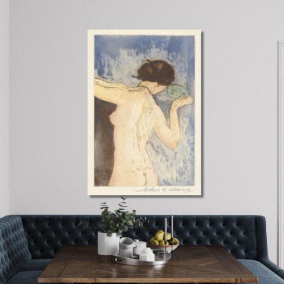Specchio Antico Arthur Bowen Davies abd8 quadro stampato su tela
