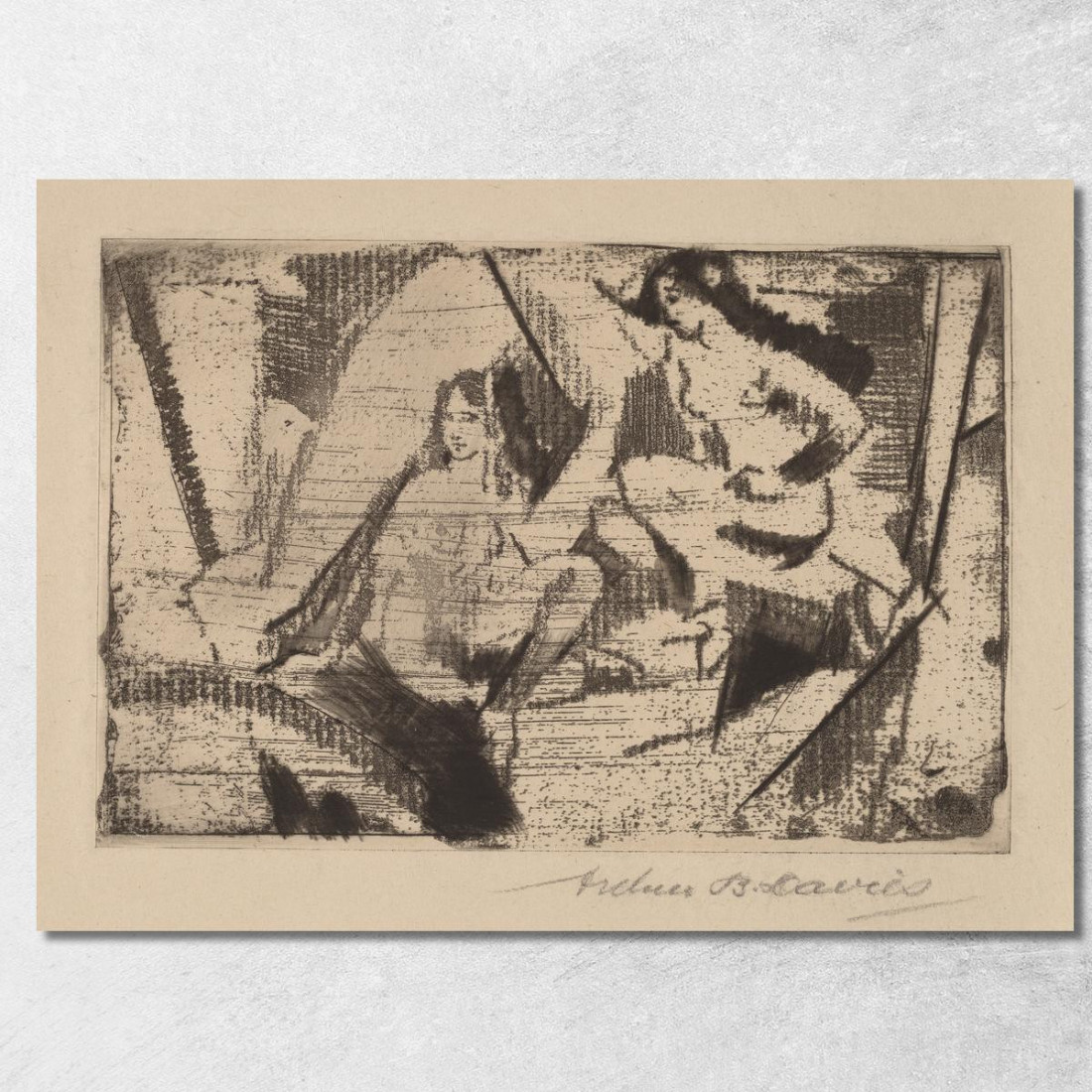 Apparizione Arthur Bowen Davies abd9 quadro stampato su tela Apparizione Arthur Bowen Davies abd9 quadro stampato su tela