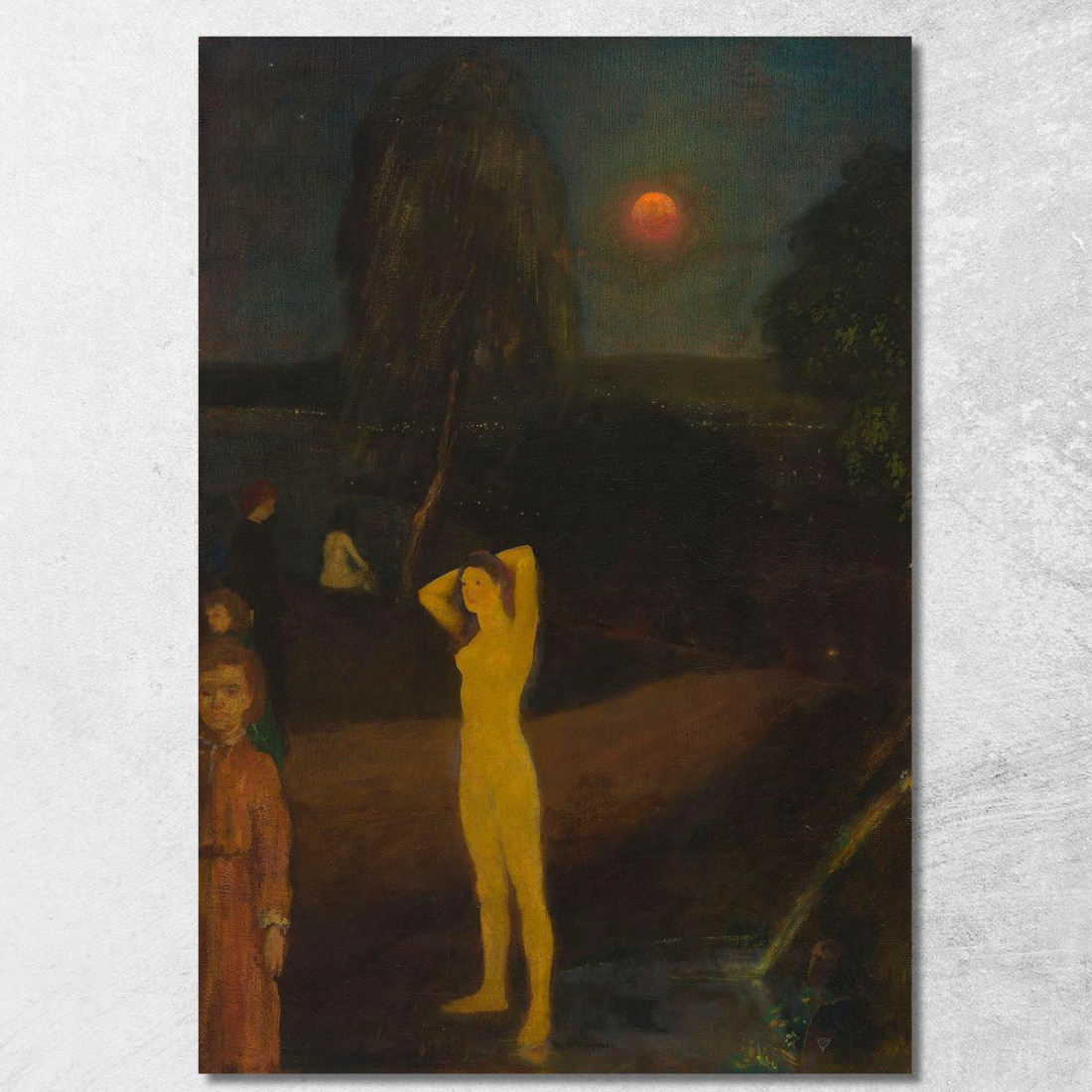 Luna Piena Arthur Bowen Davies abd27 quadro stampato su tela Luna Piena Arthur Bowen Davies abd27 quadro stampato su tela