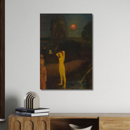 Luna Piena Arthur Bowen Davies abd27 quadro stampato su tela