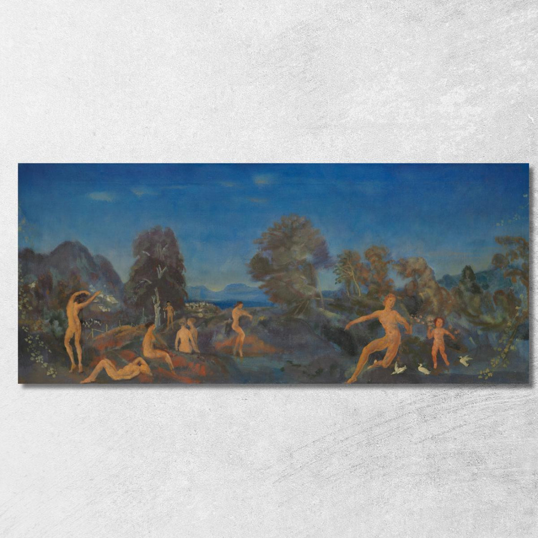 Ermes E Il Piccolo Dioniso Arthur Bowen Davies abd31 quadro stampato su tela Ermes E Il Piccolo Dioniso Arthur Bowen Davies abd31 quadro stampato su tela