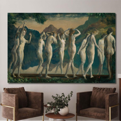 Maya Specchio Di Illusioni Arthur Bowen Davies abd37 quadro stampato su tela
