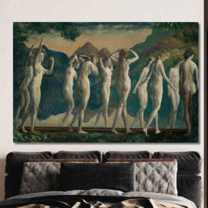 Maya Specchio Di Illusioni Arthur Bowen Davies abd37 quadro stampato su tela