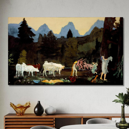 Valli E Picchi Pastorali Arthur Bowen Davies abd42 quadro stampato su tela
