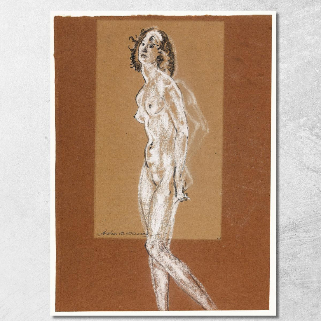 Nudo Femminile In Piedi Arthur Bowen Davies abd49 quadro stampato su tela Nudo Femminile In Piedi Arthur Bowen Davies abd49 quadro stampato su tela