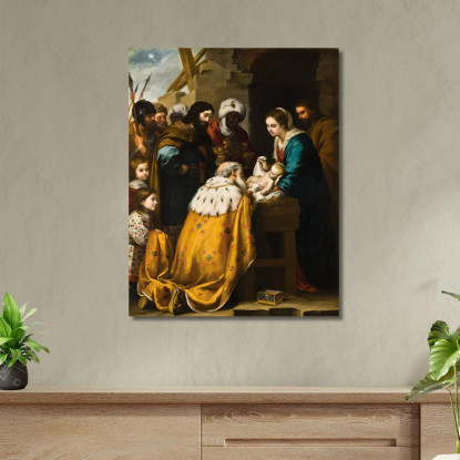 Adorazione Dei Magi Bartolomé Estebán Murillo bem3 quadro stampato su tela