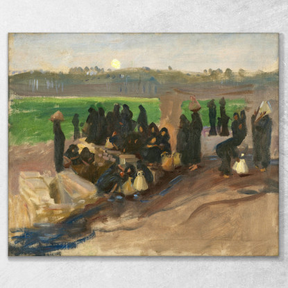 Portatori D'Acqua Sul Nilo John Singer Sargent jss369 quadro stampato su tela
