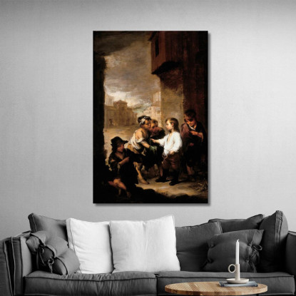 San Tommaso Di Villanova Che Distribuisce I Suoi Vestiti Ai Ragazzi Mendicanti Bartolomé Estebán Murillo bem23 quadro stampato