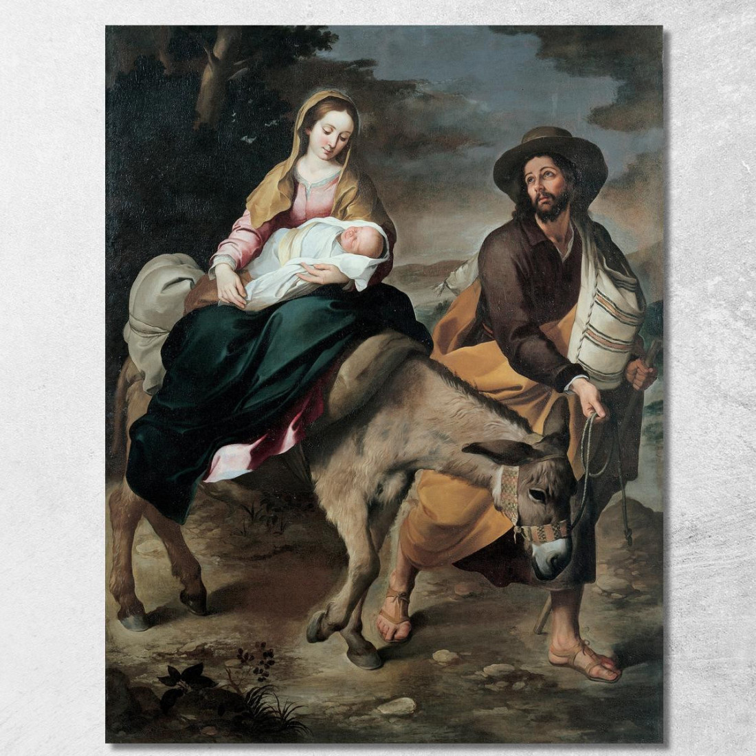 La Fuga In Egitto Bartolomé Estebán Murillo bem31 quadro stampato su tela La Fuga In Egitto Bartolomé Estebán Murillo bem31 quadro stampato su tela