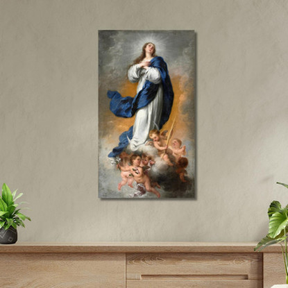 L'Immacolata Concezione Bartolomé Estebán Murillo bem36 quadro stampato su tela