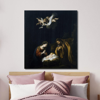 Natività Bartolomé Estebán Murillo bem39 quadro stampato su tela