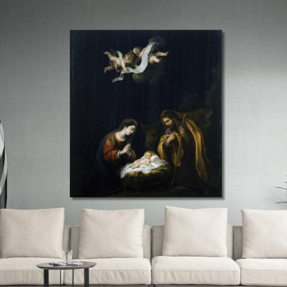 Natività Bartolomé Estebán Murillo bem39 quadro stampato su tela