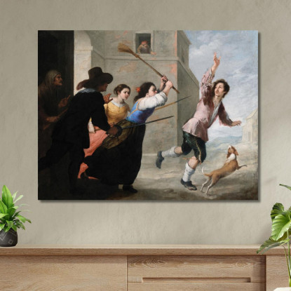 Il Figliol Prodigo Cacciato Bartolomé Estebán Murillo bem42 quadro stampato su tela