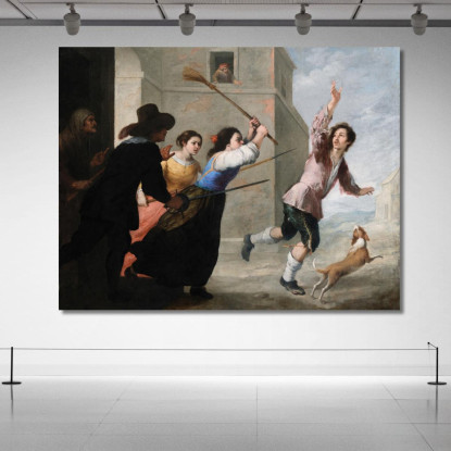Il Figliol Prodigo Cacciato Bartolomé Estebán Murillo bem42 quadro stampato su tela