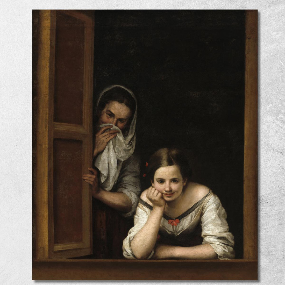 Due Donne Alla Finestra Bartolomé Estebán Murillo bem55 quadro stampato su tela Due Donne Alla Finestra Bartolomé Estebán Murillo bem55 quadro stampato su tela