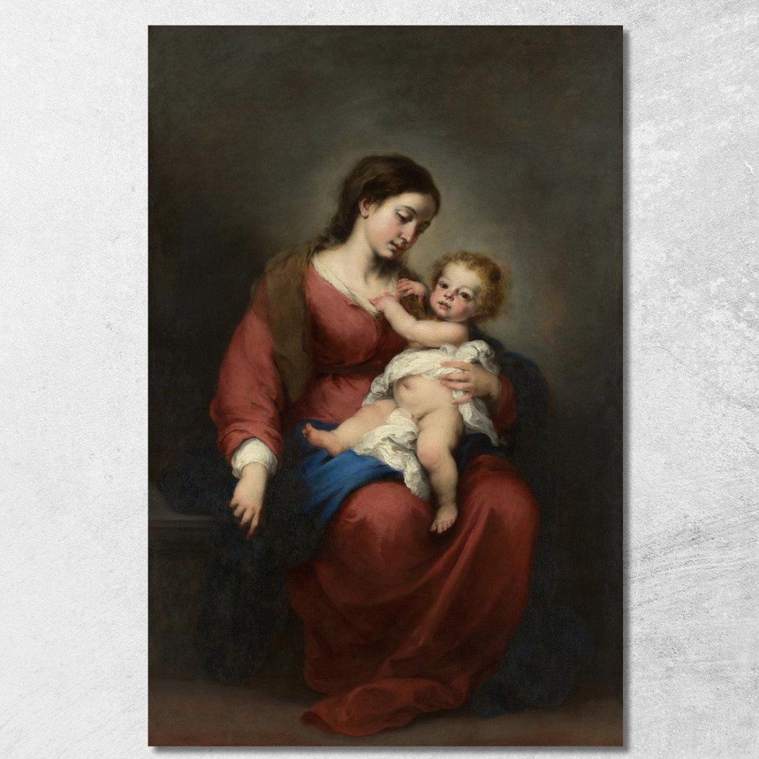 Vergine E Bambino Bartolomé Estebán Murillo bem57 quadro stampato su tela Vergine E Bambino Bartolomé Estebán Murillo bem57 quadro stampato su tela