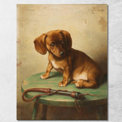 Un Cucciolo Di Bassotto Carl Reichert crc1 quadro stampato su tela