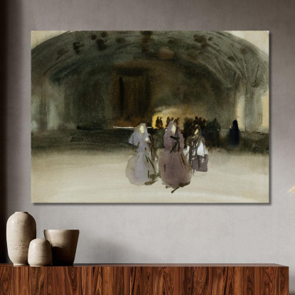 Donne Che Si Avvicinano John Singer Sargent jss376 quadro stampato su tela
