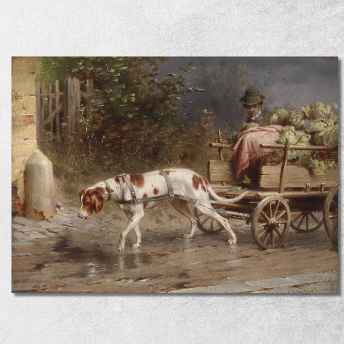 Sulla Strada Per Il Mercato 2 Carl Reichert crc12 quadro stampato su tela Sulla Strada Per Il Mercato 2 Carl Reichert crc12 quadro stampato su tela