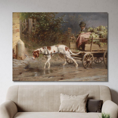 Sulla Strada Per Il Mercato 2 Carl Reichert crc12 quadro stampato su tela