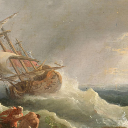 Una Scena Costiera Claude-Joseph Vernet cjv2 quadro stampato su tela