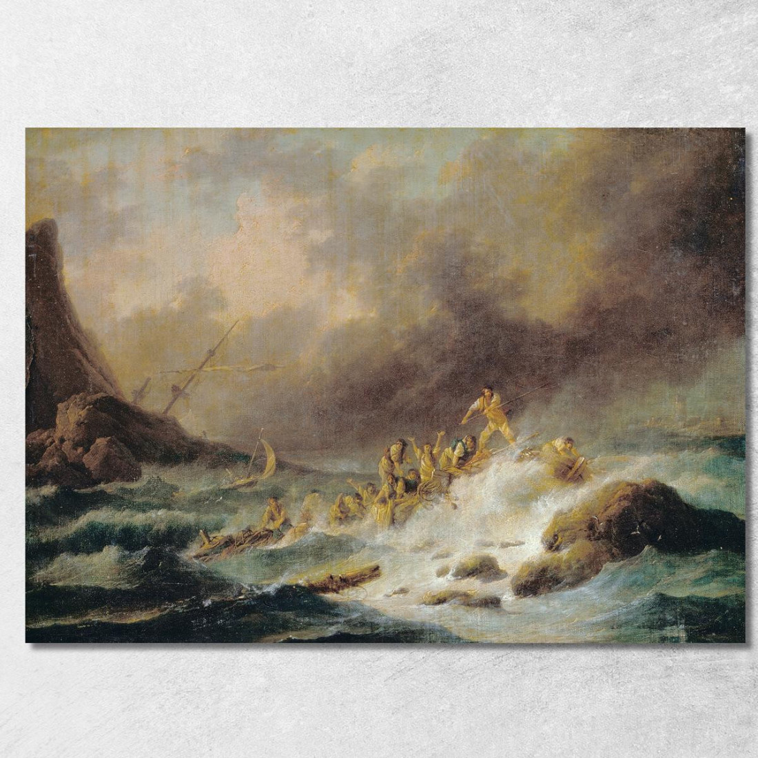 Un Naufragio Claude-Joseph Vernet cjv10 quadro stampato su tela Un Naufragio Claude-Joseph Vernet cjv10 quadro stampato su tela