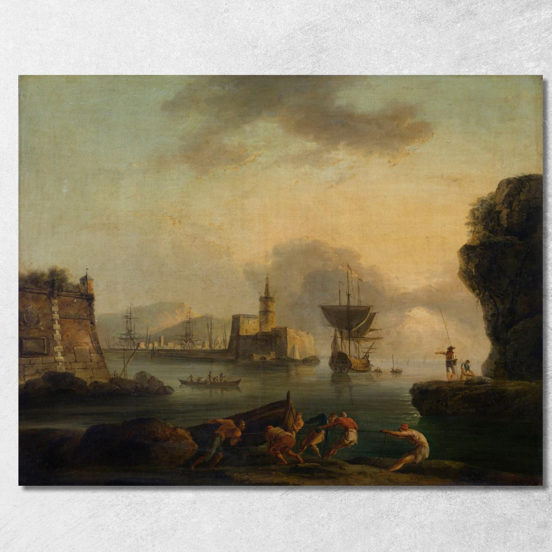 Napoli Claude-Joseph Vernet cjv22 quadro stampato su tela Napoli Claude-Joseph Vernet cjv22 quadro stampato su tela