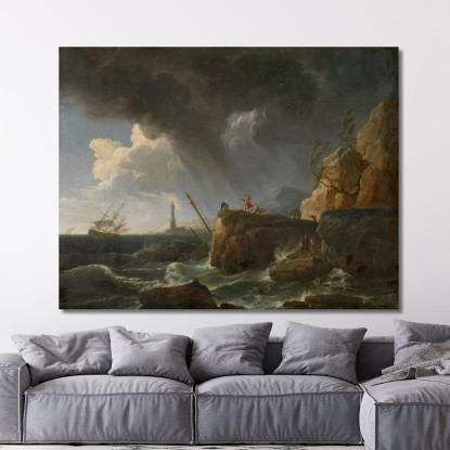 Marina Claude-Joseph Vernet cjv24 quadro stampato su tela