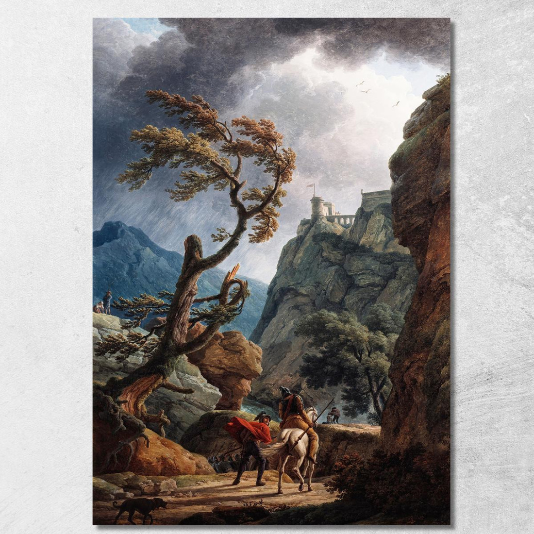 Soldati In Una Gola Di Montagna Con Una Tempesta Claude-Joseph Vernet cjv25 quadro stampato su tela Soldati In Una Gola Di Montagna Con Una Tempesta Claude-Joseph Vernet cjv25 quadro stampato su tela