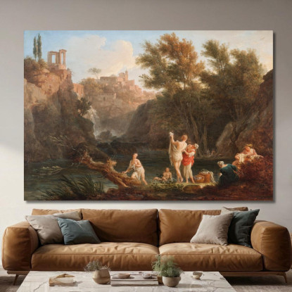 Le Quattro Ore Del Giorno - Sera Claude-Joseph Vernet cjv32 quadro stampato su tela