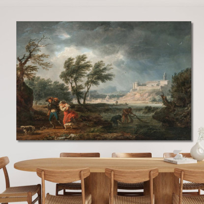 Le Quattro Ore Del Giorno - Mezzogiorno Claude-Joseph Vernet cjv33 quadro stampato su tela