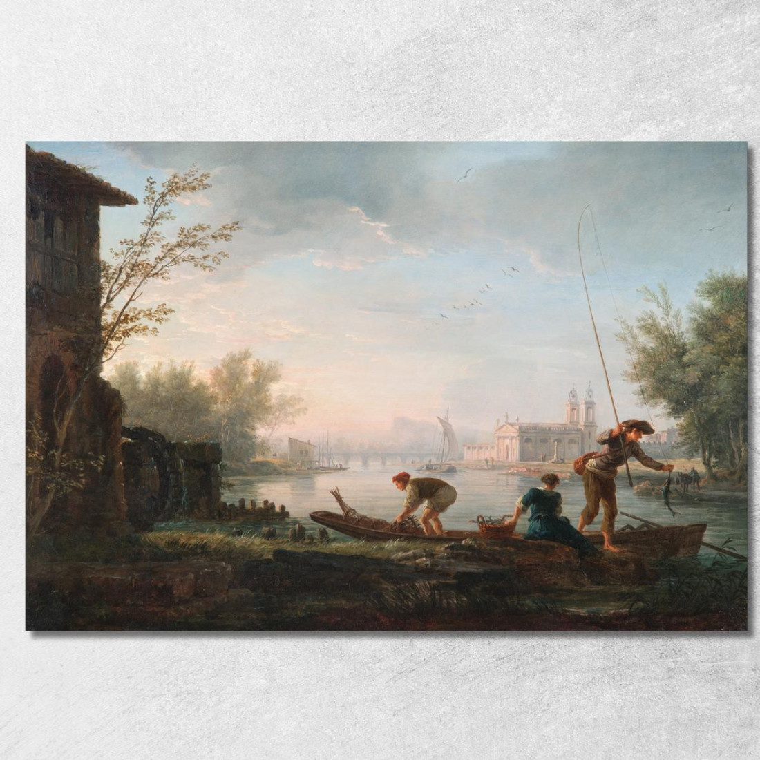 Le Quattro Ore Del Giorno - Mattina Claude-Joseph Vernet cjv34 quadro stampato su tela Le Quattro Ore Del Giorno - Mattina Claude-Joseph Vernet cjv34 quadro stampato su tela