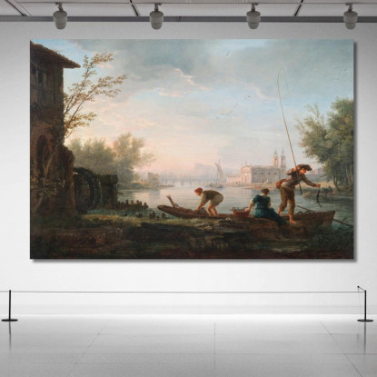 Le Quattro Ore Del Giorno - Mattina Claude-Joseph Vernet cjv34 quadro stampato su tela