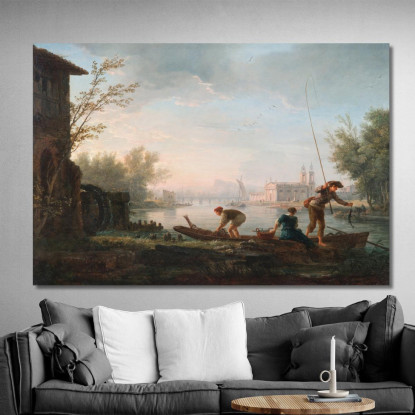 Le Quattro Ore Del Giorno - Mattina Claude-Joseph Vernet cjv34 quadro stampato su tela