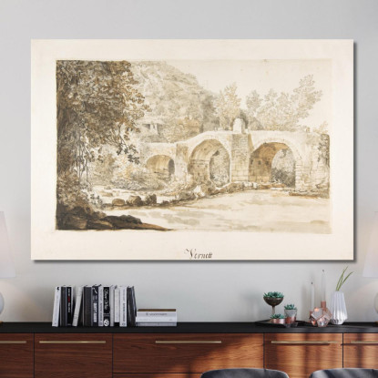 Il Ponte Acquoria Claude-Joseph Vernet cjv36 quadro stampato su tela