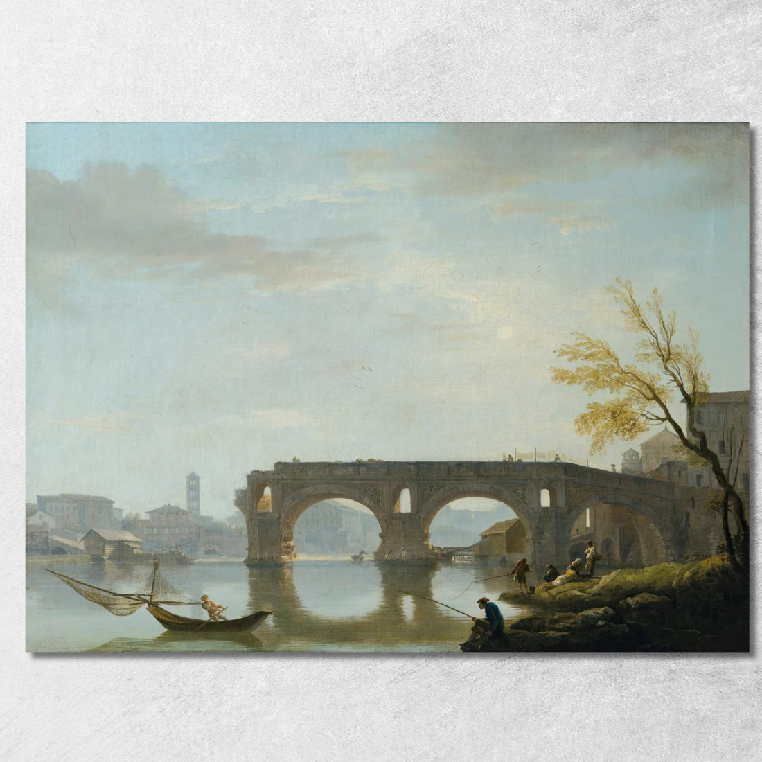 Veduta Del Ponte Rotto A Roma Claude-Joseph Vernet cjv41 quadro stampato su tela Veduta Del Ponte Rotto A Roma Claude-Joseph Vernet cjv41 quadro stampato su tela
