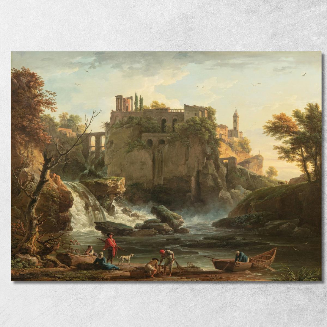 Veduta Di Tivoli Claude-Joseph Vernet cjv42 quadro stampato su tela Veduta Di Tivoli Claude-Joseph Vernet cjv42 quadro stampato su tela