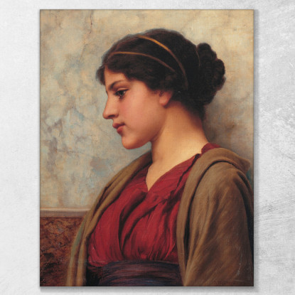 Una Bellezza Classica Pensieri Lontani John William Godward jwg2 quadro stampato su tela