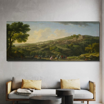 Villa A Caprarola Claude-Joseph Vernet cjv43 quadro stampato su tela