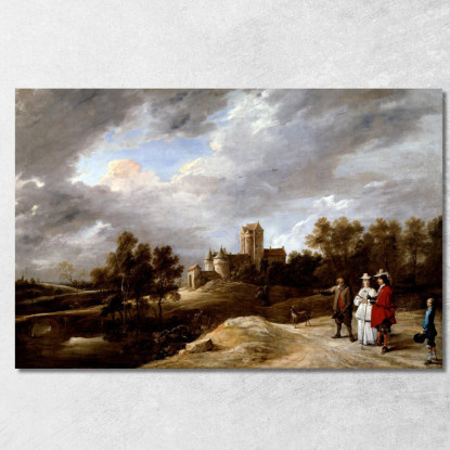 Un Castello E I Suoi Proprietari David Teniers The Younger dty2 quadro stampato su tela