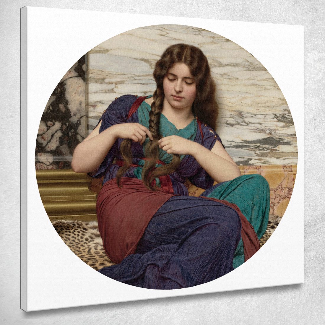 Un Compito Congeniale John William Godward jwg3 quadro stampato su tela