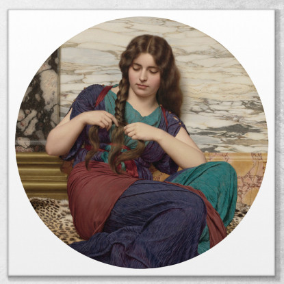 Un Compito Congeniale John William Godward jwg3 quadro stampato su tela